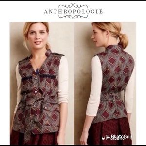 NWT ANTHROPOLOGIE Elevenses Geo Safari Vest Sz M
